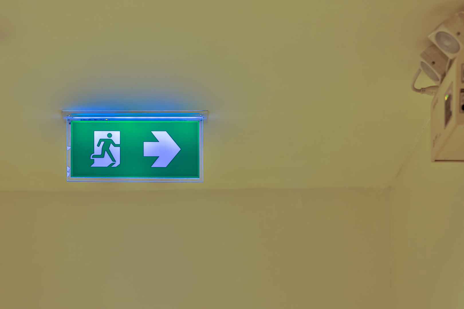 integrated-fire-alarm Fire escape sign