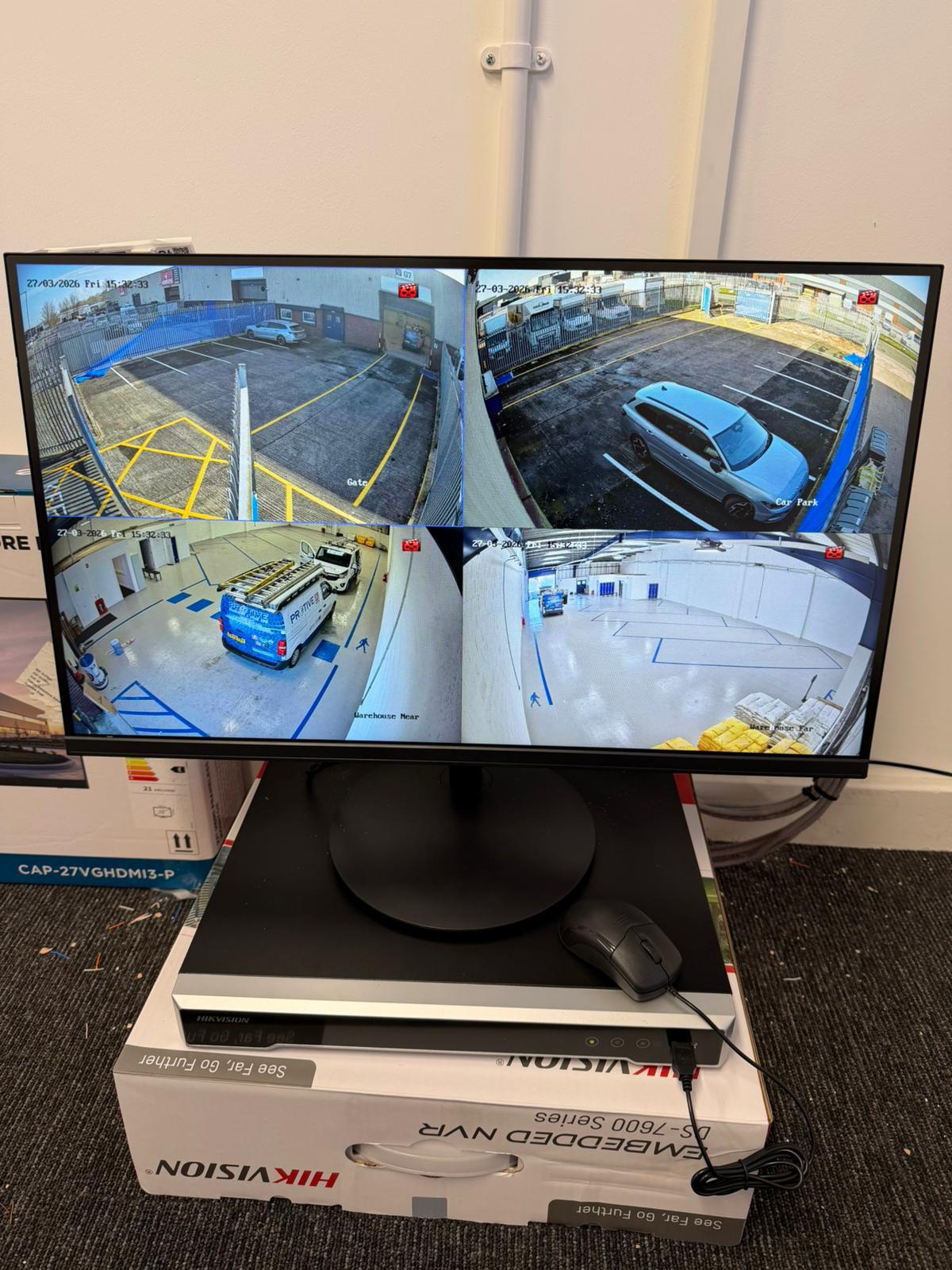 Hikvision Networked CCTV System Live Multi-zone monitoring